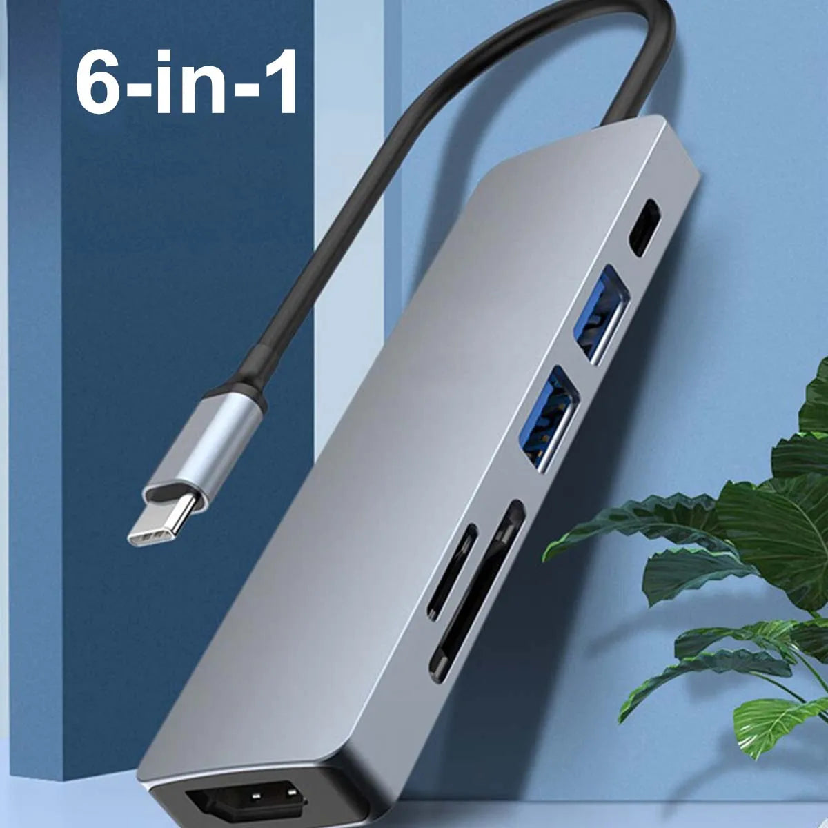 6-in-1 USB-C Hub | 4K HDMI, PD Charging & SD Card Reader USB-C Multiport Hub PRIMED