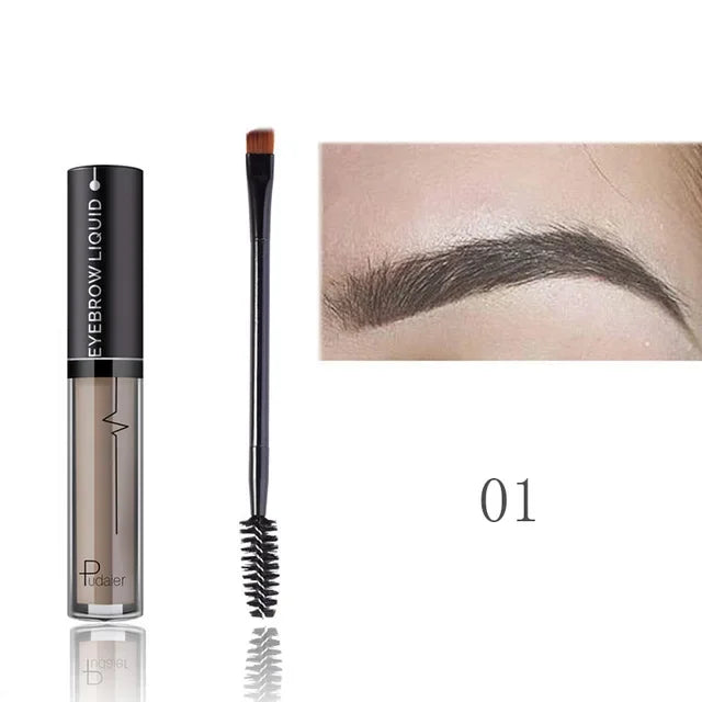Waterproof Eyebrow Gel & Pencil – 24H Natural Long-Lasting Tint Eyebrow Gel Pencil PRIMED Pudaier-P1207-1