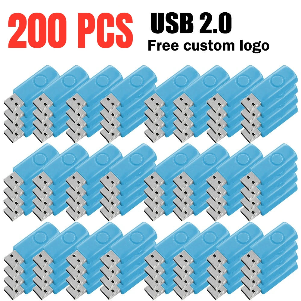 200-Pack Custom Logo USB Flash Drives 4GB–64GB | Bulk Metal USB Flash Drive PRIMED