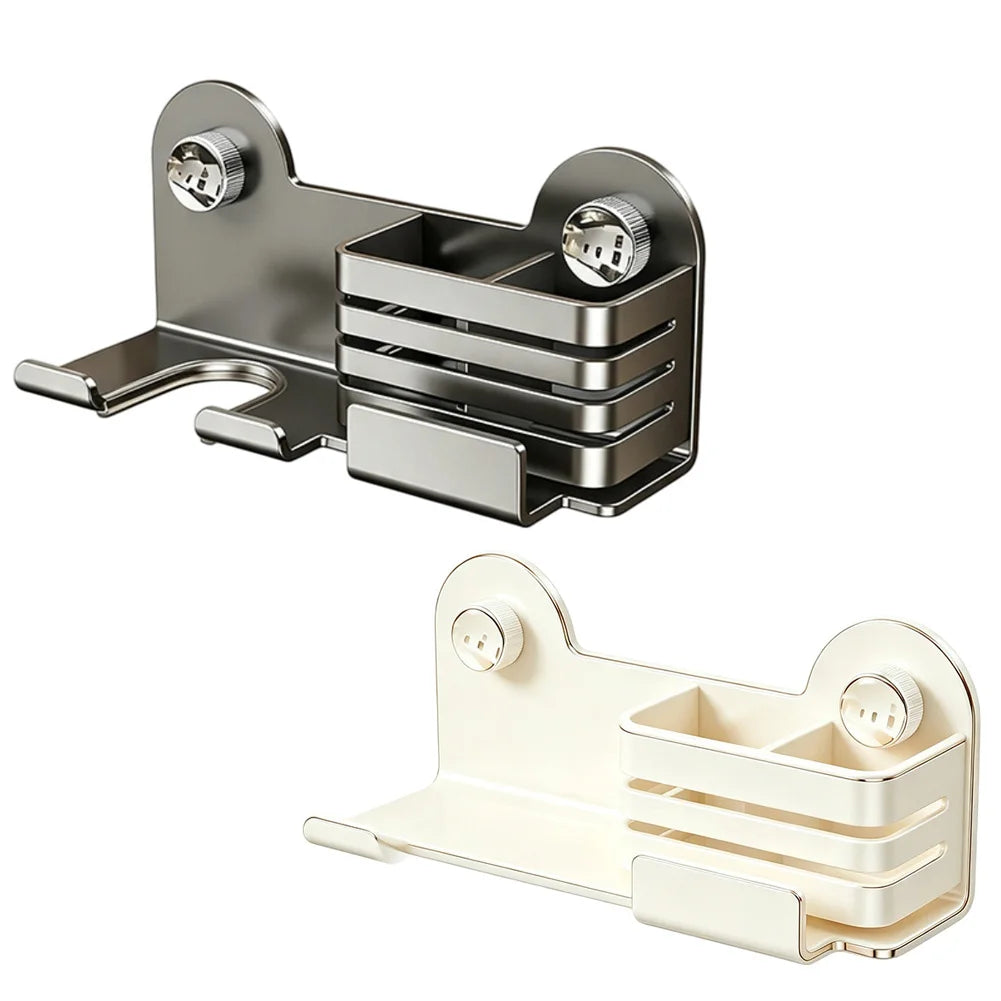 Wall-Mount Hair Dryer Holder & Styling Tool Organizer Hair Tool Organizer PRIMED