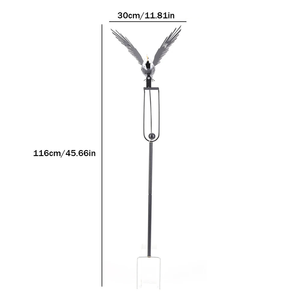 Metal Eagle Wind Spinner Garden Stake – Kinetic Bird Deterrent Garden Wind Spinner PRIMED