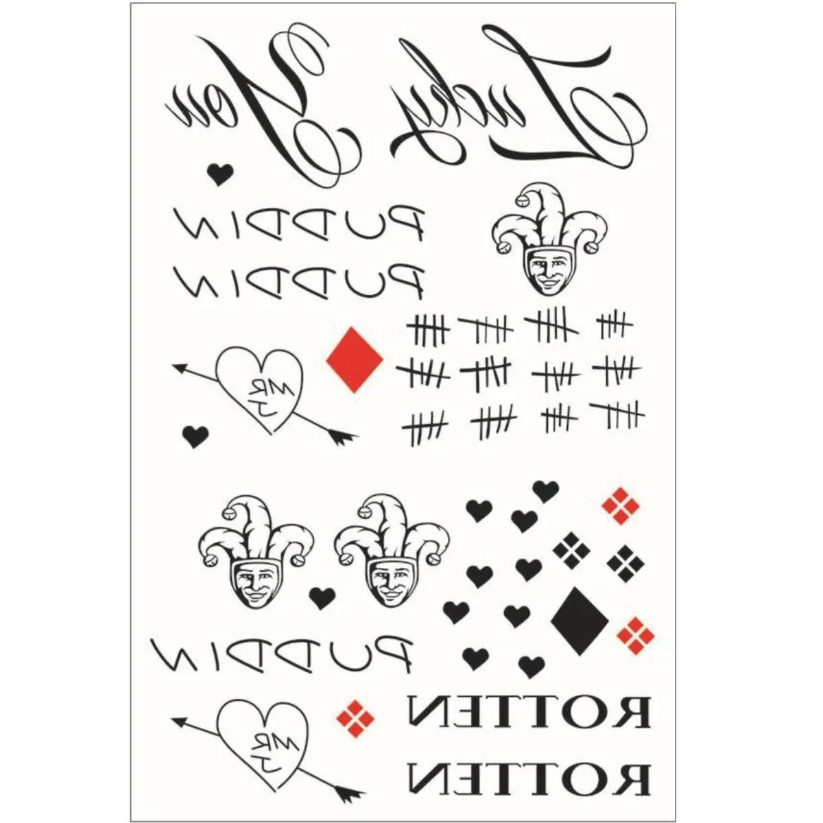 Halloween Temporary Tattoo Stickers – Clown Cosplay Horror Party Temporary Tattoo Sticker PRIMED A China