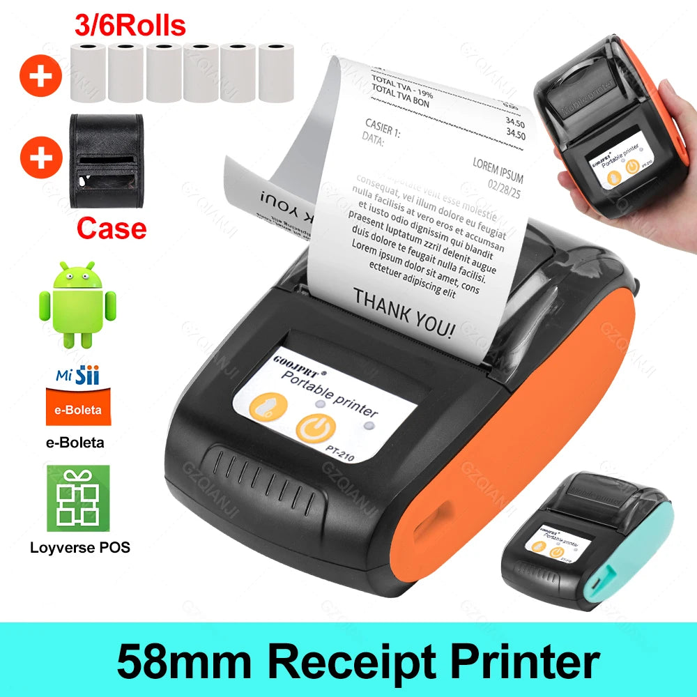 58mm Bluetooth Thermal Receipt Printer – iOS Android Windows Thermal Receipt Printer PRIMED
