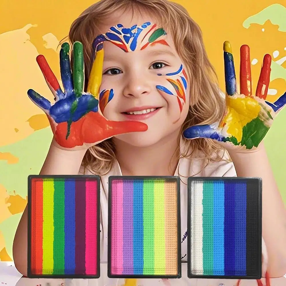 Rainbow Face & Body Paint Palette 25g – Safe, Washable