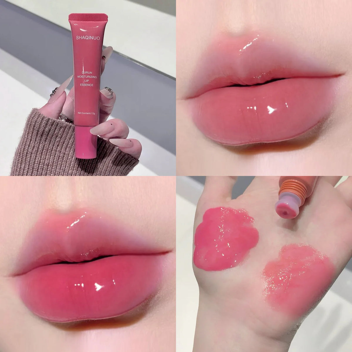 SHAQINUO Crystal Lip Gloss Oil – Hydrating Tinted Lip Serum