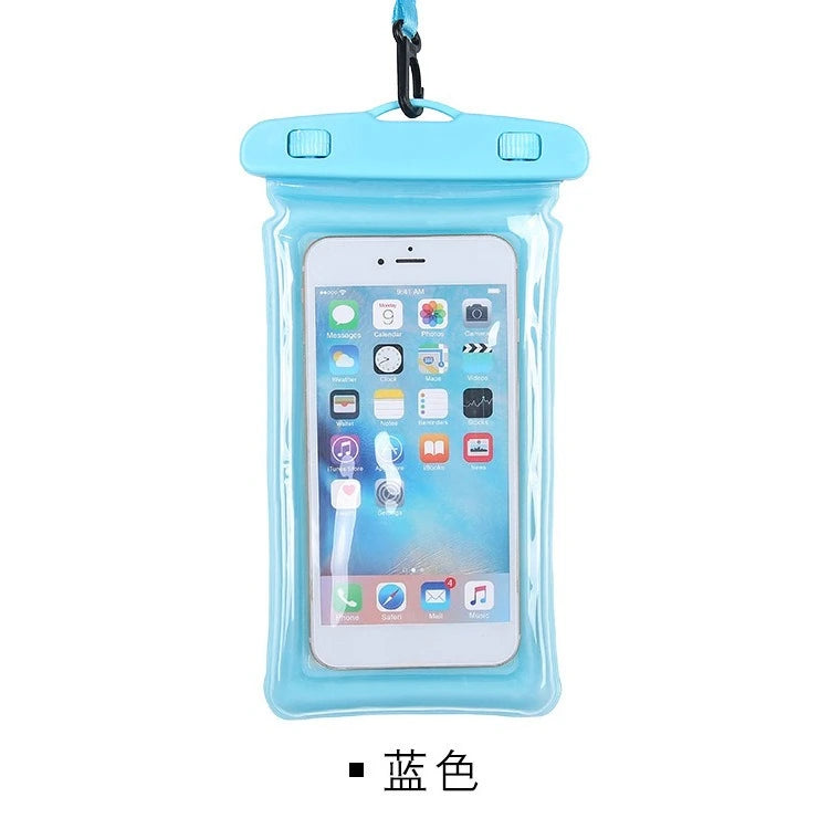 Waterproof Phone Pouch Touchscreen Dry Bag for Swimming Waterproof Phone Pouch PRIMED Blue PVC Case & Strap