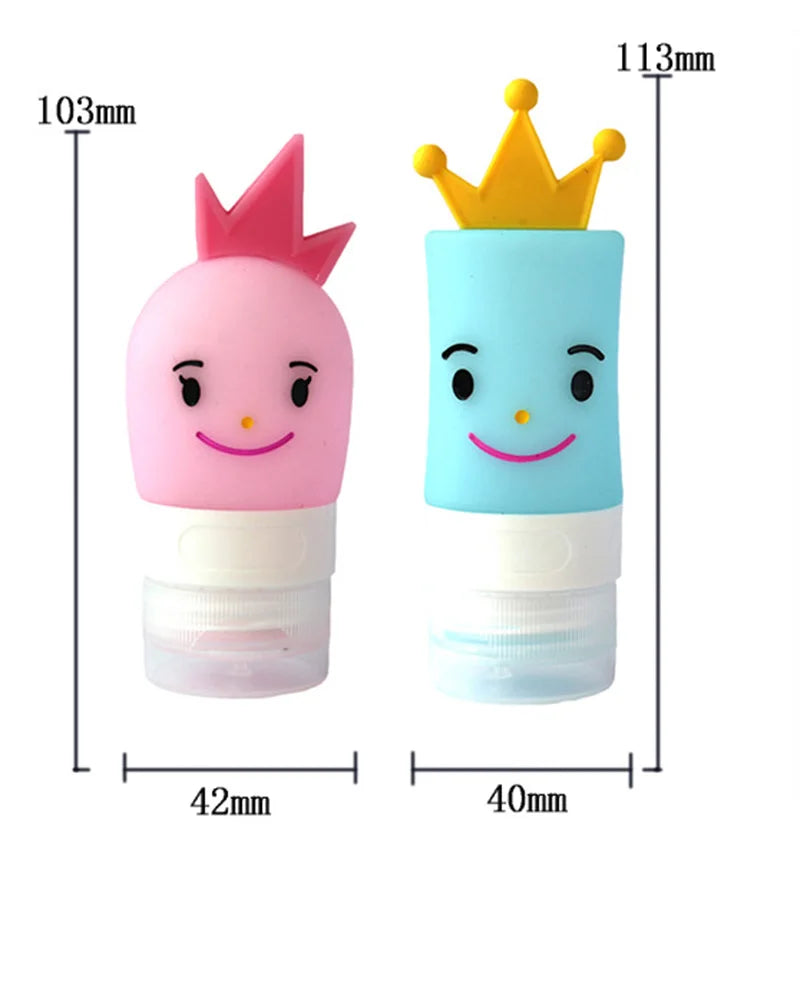 Silicone Refillable Travel Bottles – 50ml 70ml 90ml Squeeze