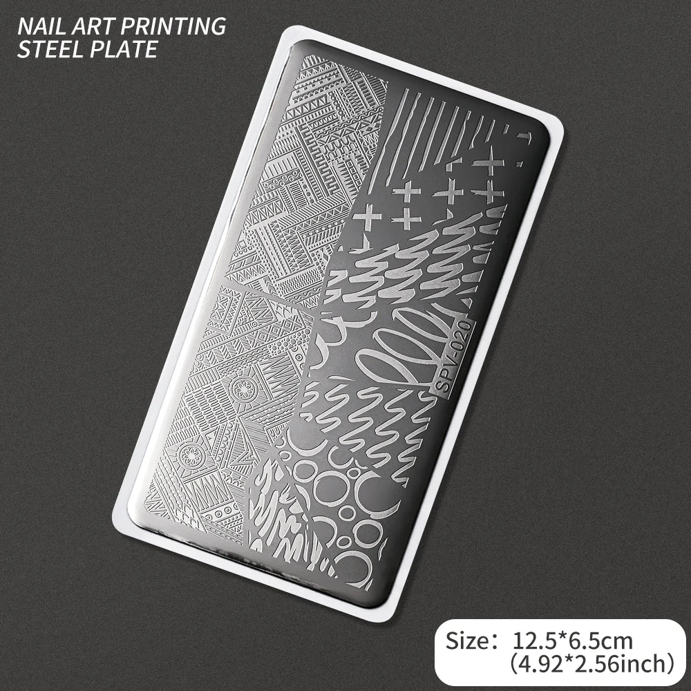 Nail Art Stamping Plate – Waves, Florals & Animal Designs