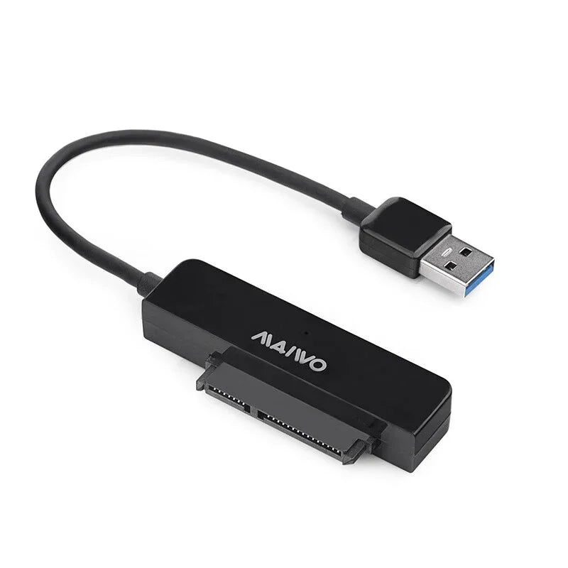 MAIWO SATA to USB 3.0 Cable for 2.5" HDD & SSD | 8TB SATA USB Adapter PRIMED 0.27M black