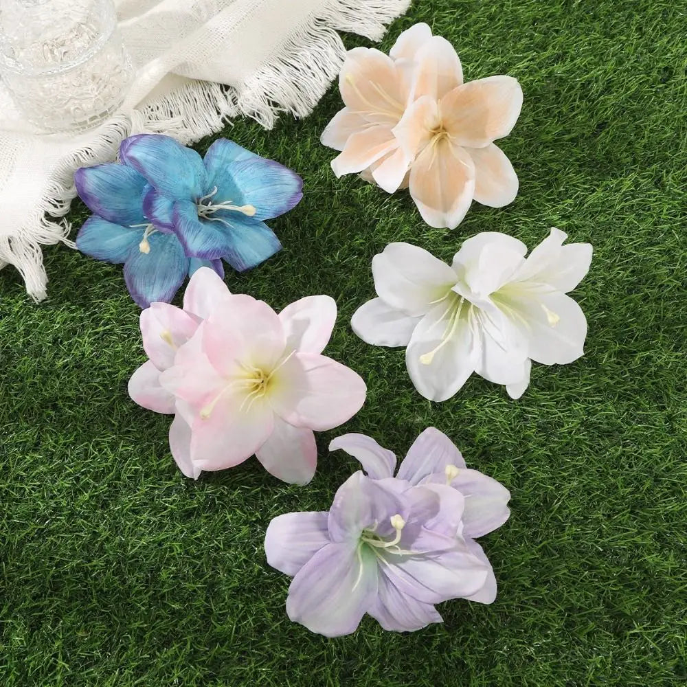 Lily Flower Duckbill Hair Clip | Bohemian Double Flower Floral Hair Clip PRIMED