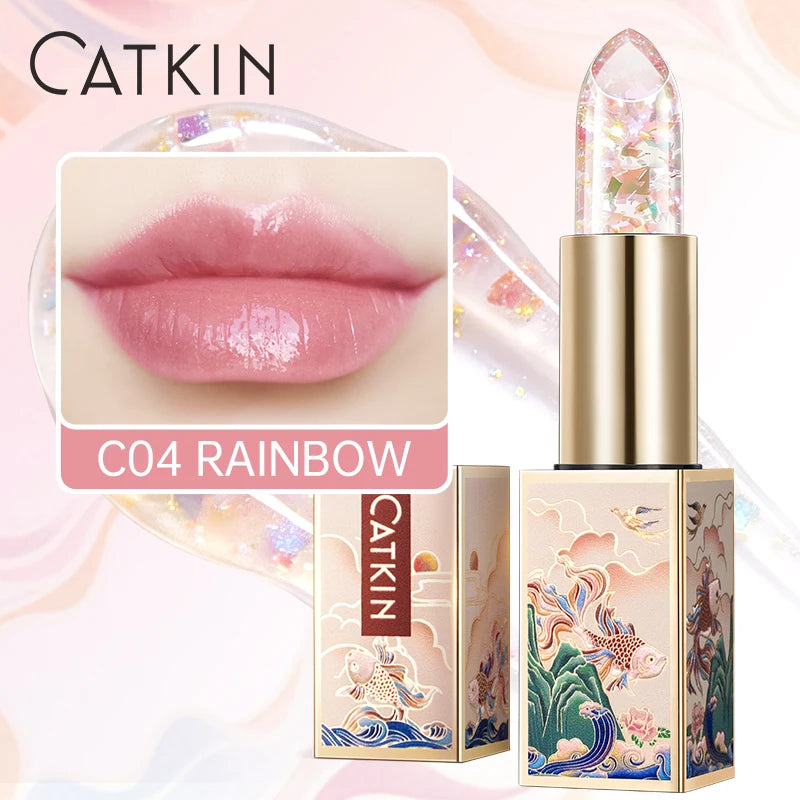CATKIN Colored Lip Balm – pH Color Change, Nourishing & Hydrating Colored Lip Balm PRIMED C04 Rainbow