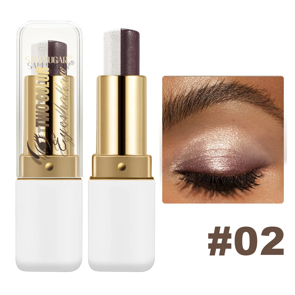 SAM SUGAR Two-Tone Eyeshadow Stick – Shimmer & Waterproof