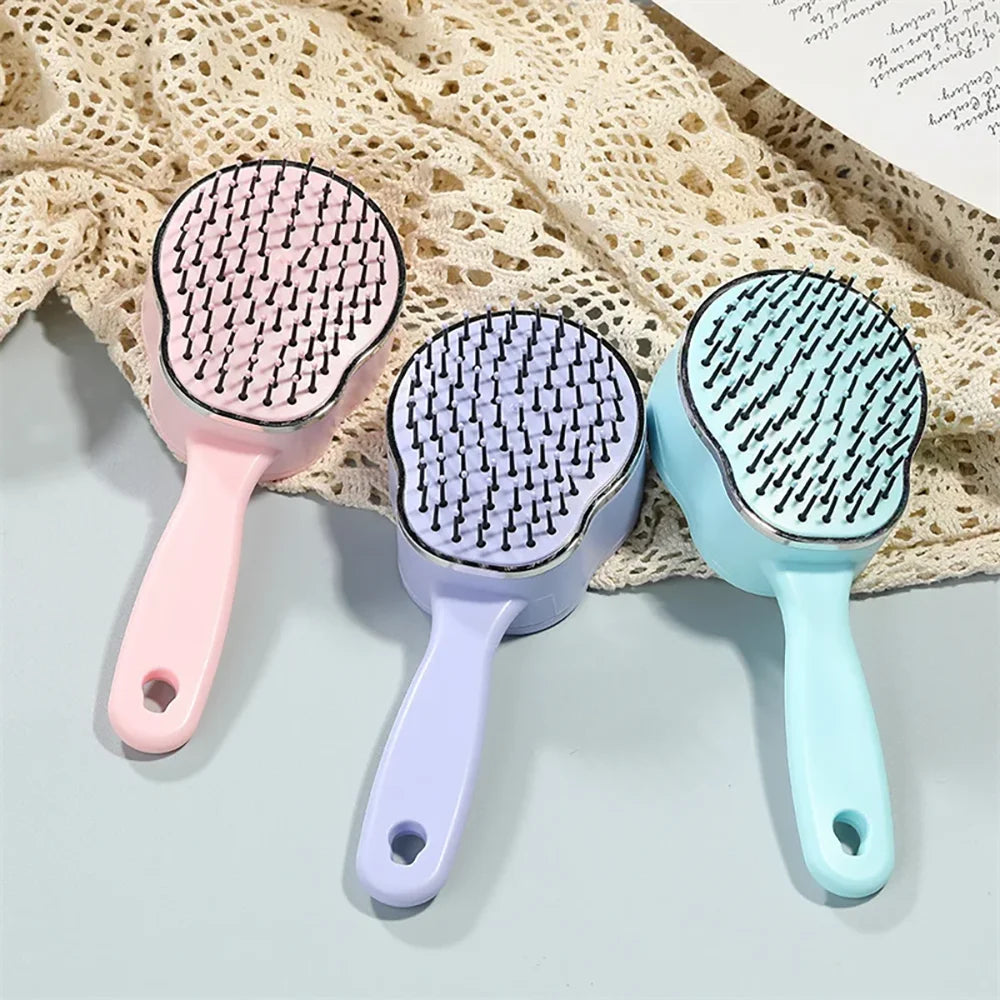 Self-Cleaning Air Cushion Hair Brush – Scalp Massage Comb Hair Brush Comb PRIMED