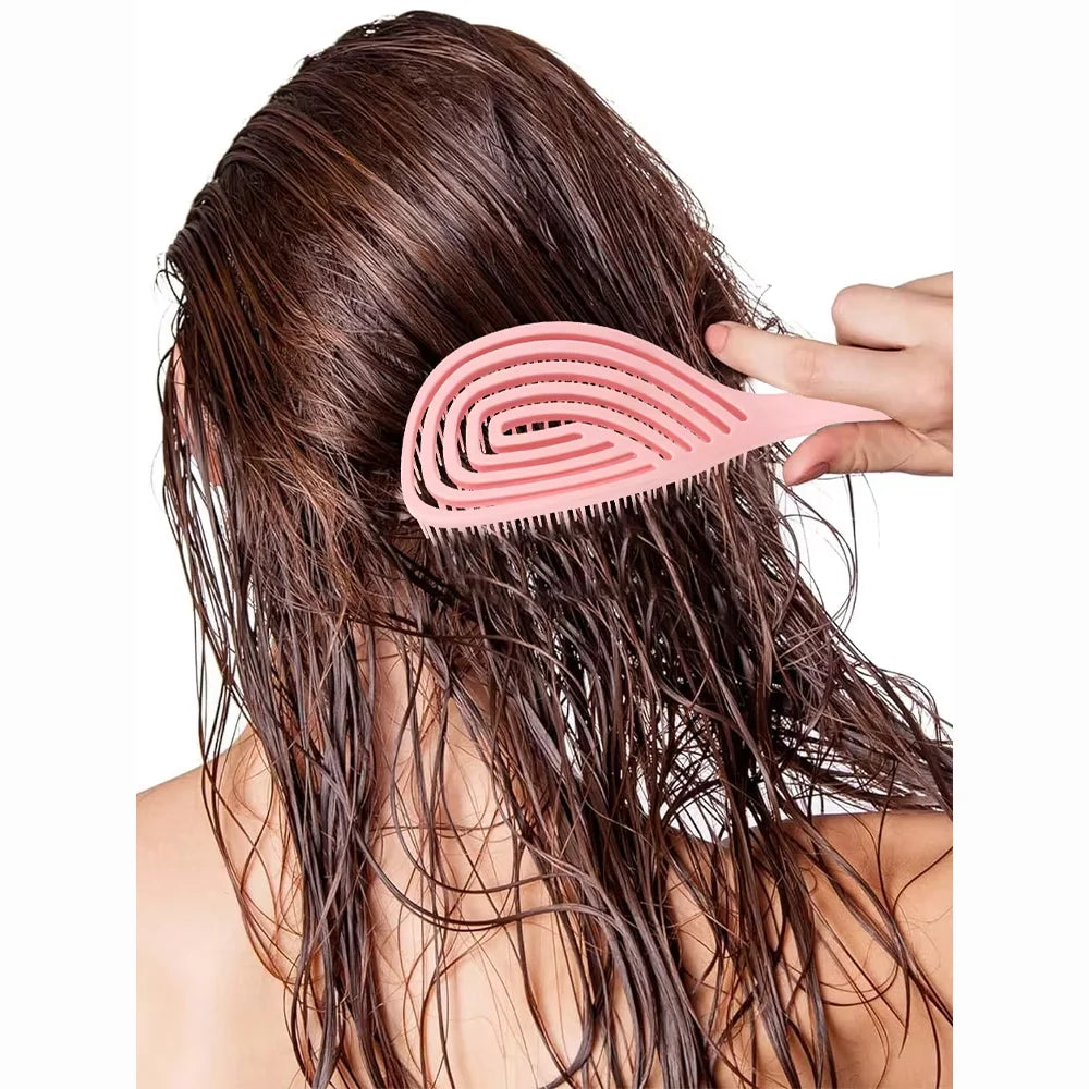 Scalp Massage Detangling Brush – Wet & Dry Curly Hair Comb Detangling Hair Brush PRIMED
