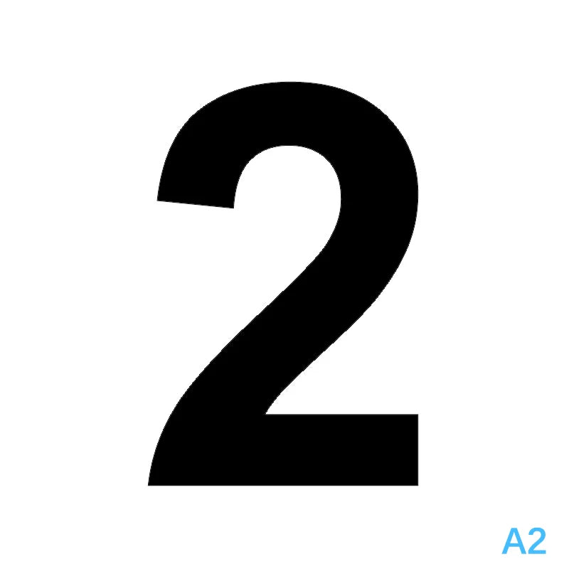 Large 6.9" Self-Adhesive Number Sticker – Bins, Mailboxes & Doors
