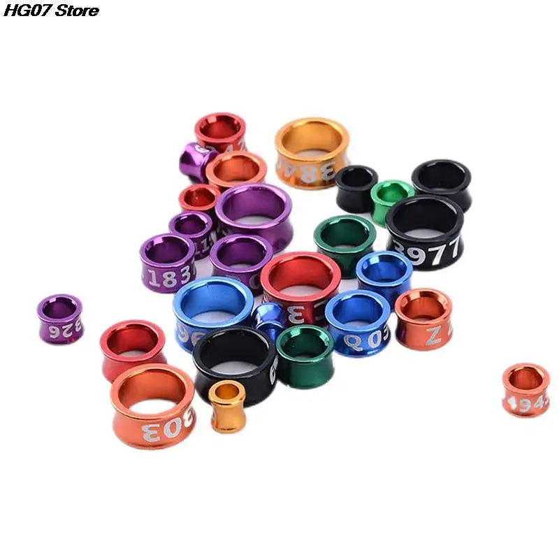 10-Pack Aluminum Bird Leg Rings – Parrot & Pigeon ID Bands