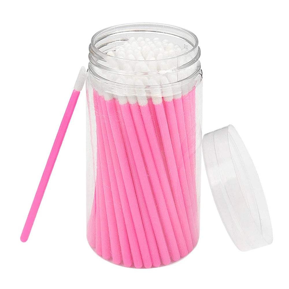 100 Pcs Disposable Lip Brushes & Mascara Wands | Crystal Tip