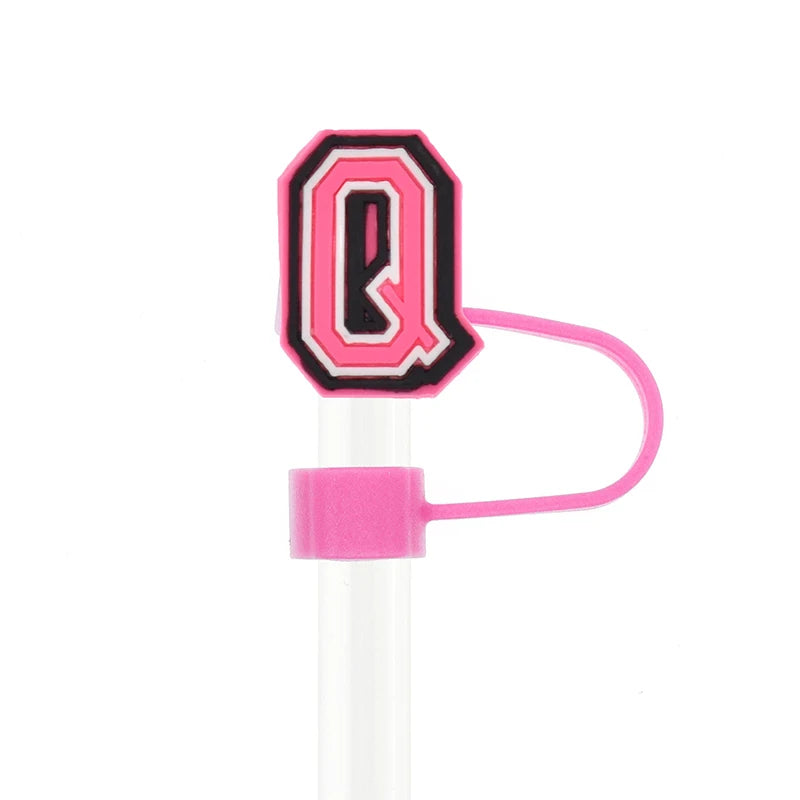 Silicone Letter Straw Cover Caps for Stanley 30 & 40oz Tumblers