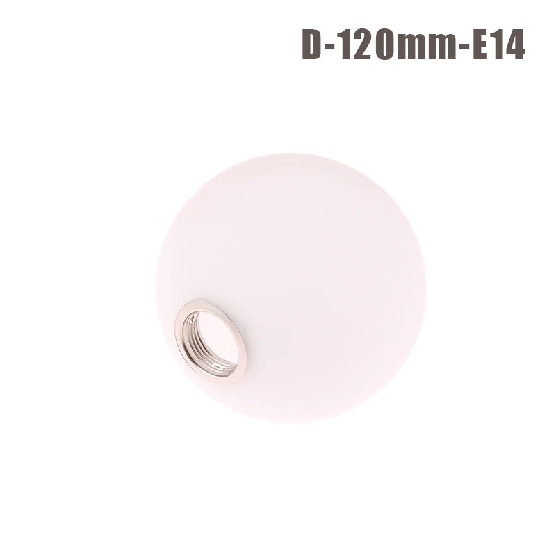 White Glass Lamp Shade Globe – E14/E27 Bulb Fitter Replacement
