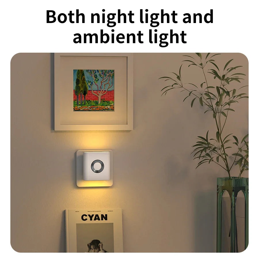 AC 220V LED Motion Sensor Night Light | EU Wall Plug Lamp Motion Sensor Night Light PRIMED