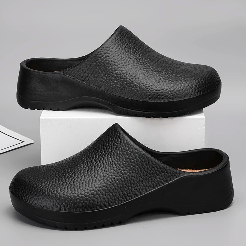 Non-Slip Waterproof Chef Clogs – Lightweight Kitchen Work Shoes Kitchen Safety Clogs PRIMED black 40-41
