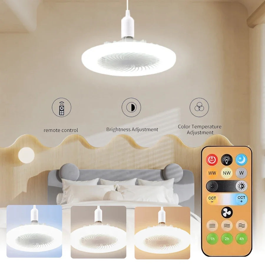 Dimmable Ceiling Fan Light with Remote Control E27 LED Ceiling Fan Light PRIMED E27 Fan Light