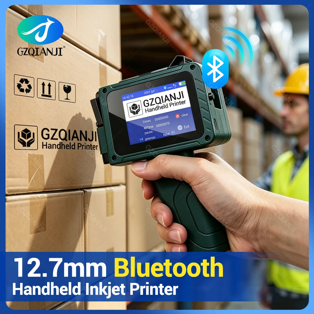 Bluetooth Handheld Mini Inkjet Printer 12.7mm – 24 Languages Portable Inkjet Printer PRIMED