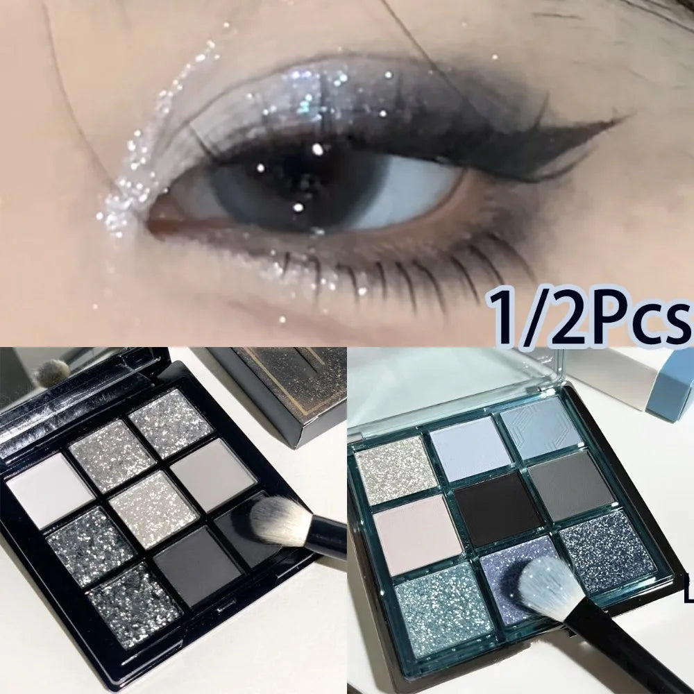 9-Color Pearlescent Eyeshadow Palette – Shimmer & Matte Eyeshadow Palette PRIMED