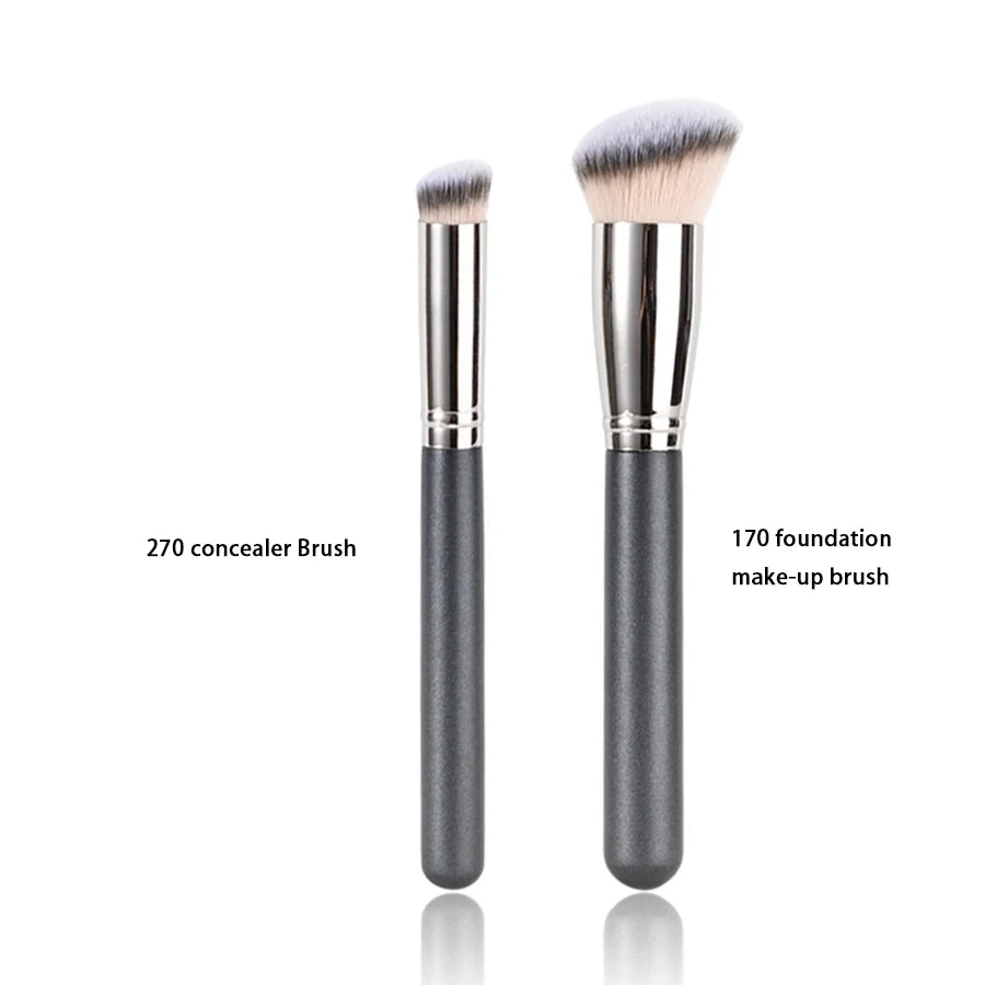 2-Piece Foundation & Concealer Makeup Brush Set – Soft Nylon Makeup Brush Set PRIMED