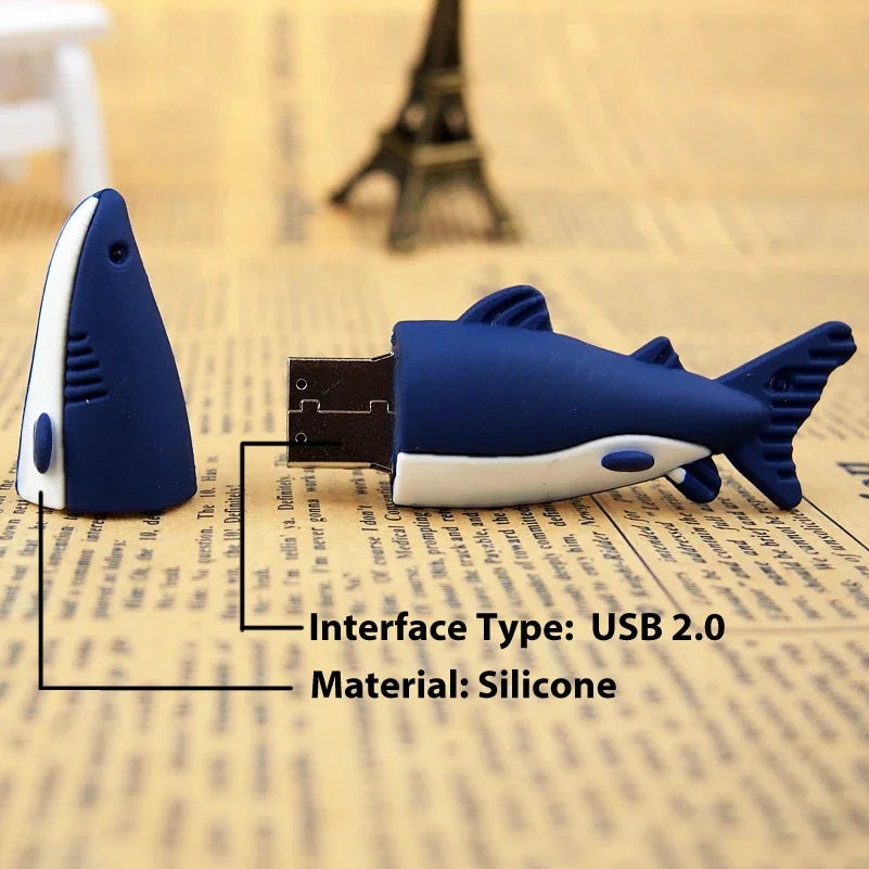 Cartoon Animal USB Flash Drive Fish Turtle Dolphin 4–64GB Gift USB Flash Drive PRIMED