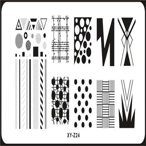 MAFANAILS Nail Art Stamping Plate – Multi-Design Stencil XY-Z Nail Stamping Plate PRIMED 24