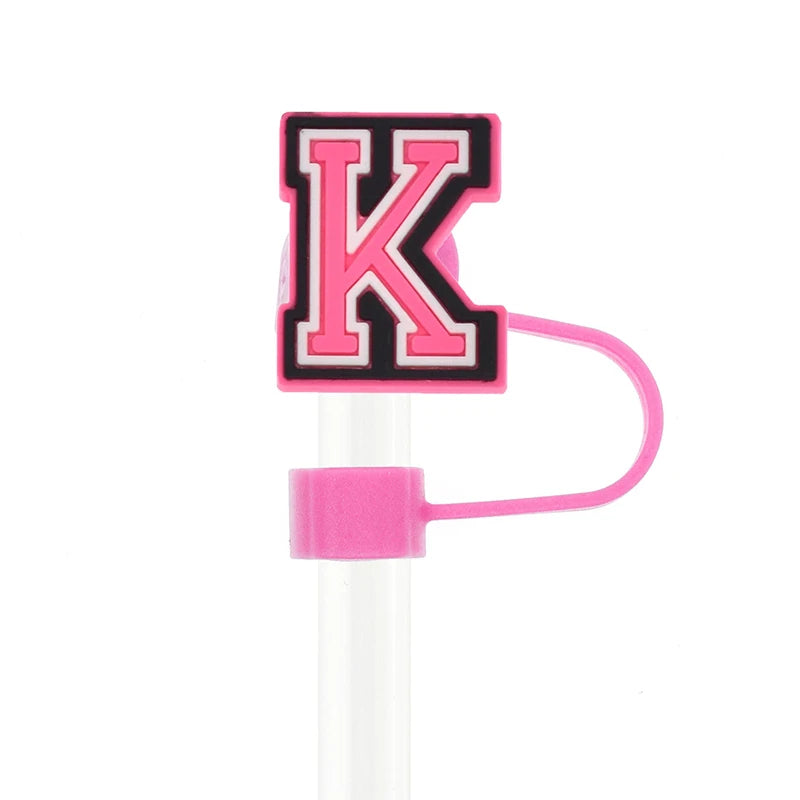 Silicone Letter Straw Cover Caps for Stanley 30 & 40oz Tumblers