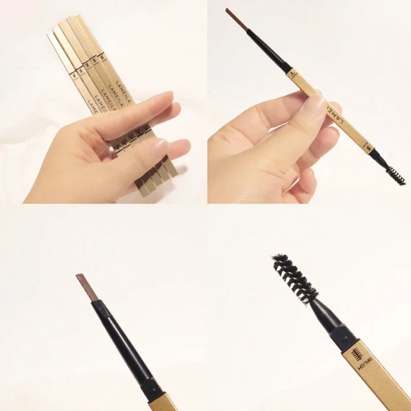 Waterproof Double-Ended Eyebrow Pencil with Brush – 5 Colors Eyebrow Pencil PRIMED