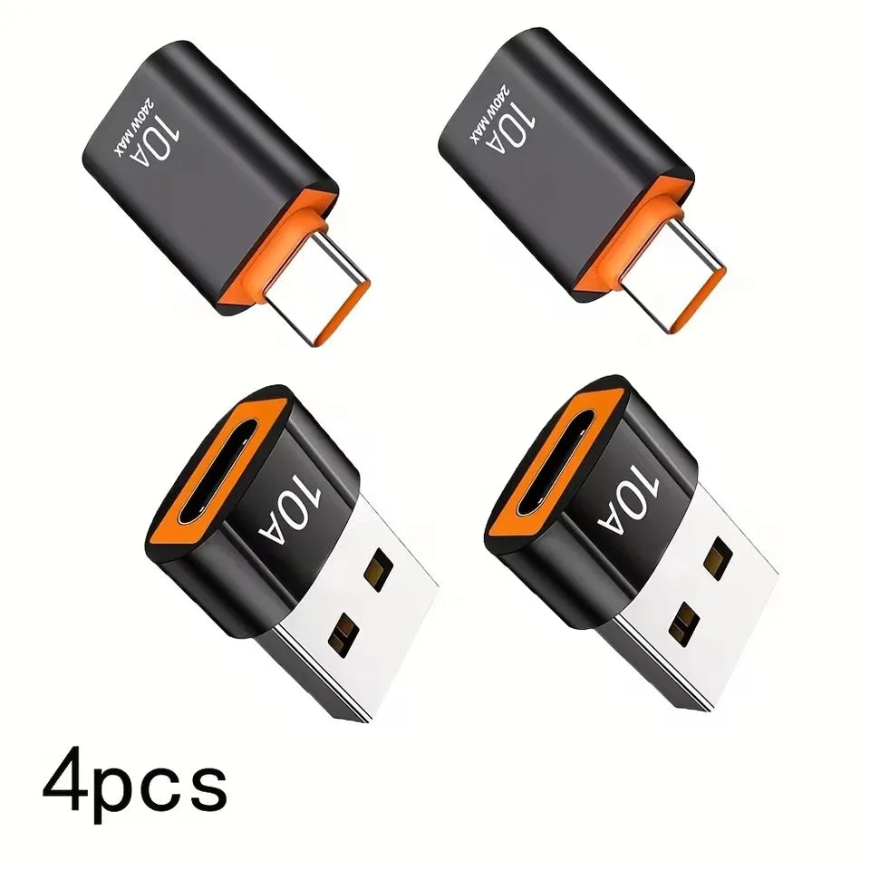 USB-C to USB-A OTG Adapter | Fast Data Transfer for All Devices USB OTG Adapter PRIMED 4pcs Set