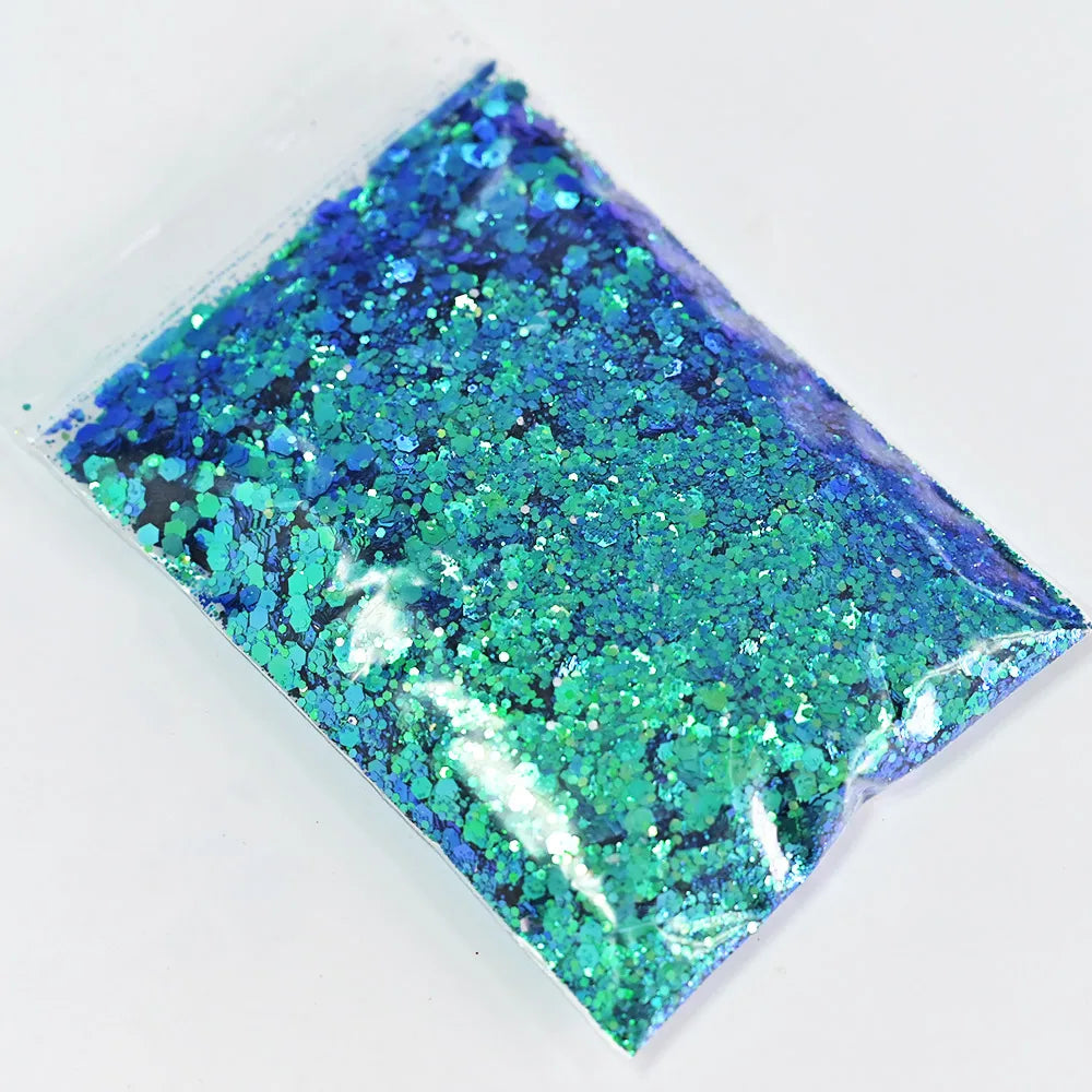 Mermaid Nail Art Glitter 50g – Chameleon Hexagon Sequins