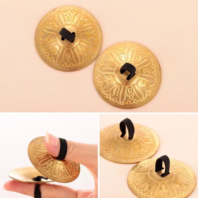 Finger Cymbals for Belly Dancing – Mini Zills, 1 Pair Finger Cymbals PRIMED