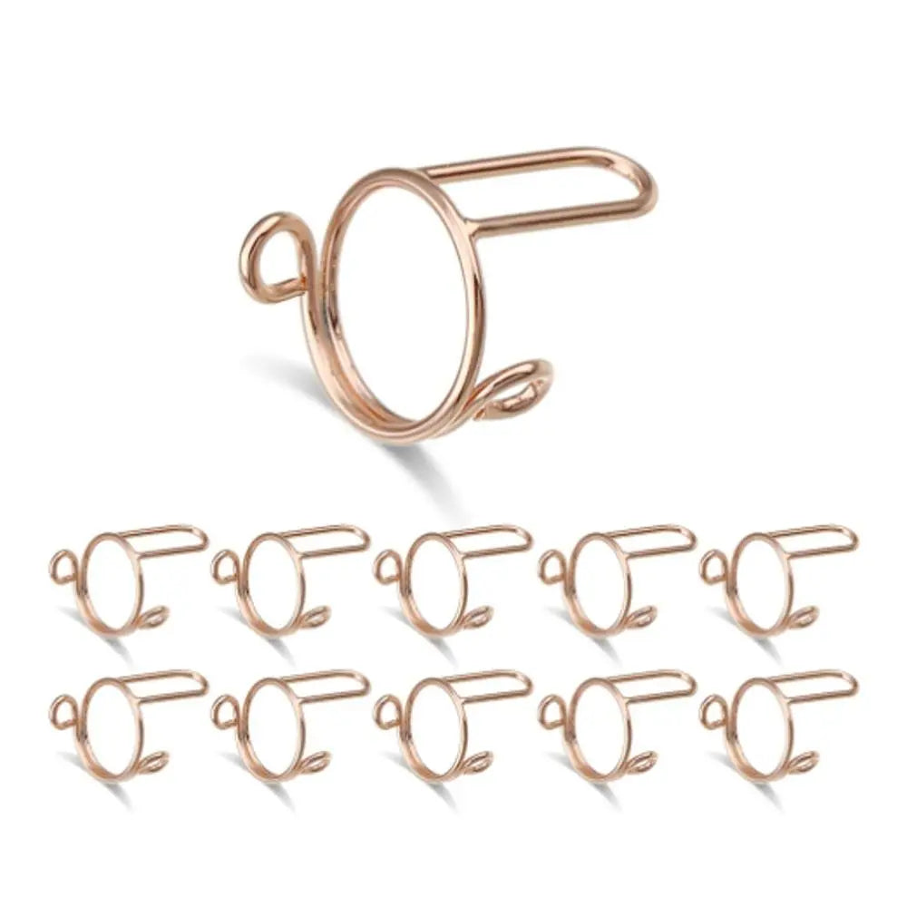French Nail Rings – Reusable Fake Nail Tips Gold & Silver 10pc