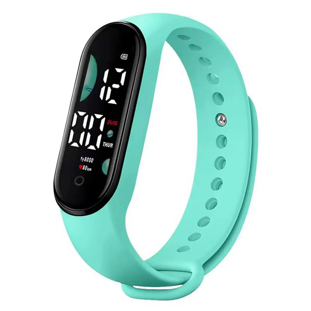 M9 Kids LED Digital Touch Watch – Waterproof Sports Bracelet Kids Digital Watch PRIMED Mint Green