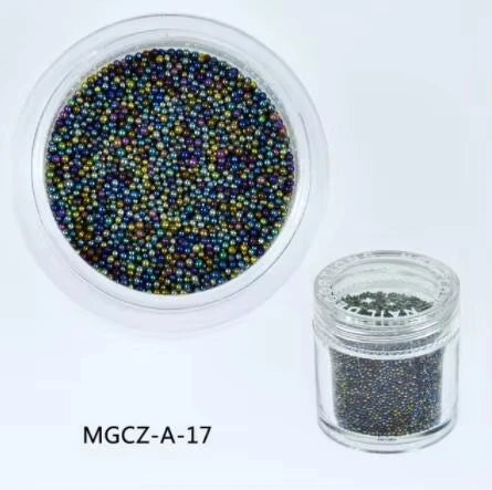 Grey Micro Nail Caviar Beads 10g | 3D Ball Nail Art Decor Nail Art Beads PRIMED 17