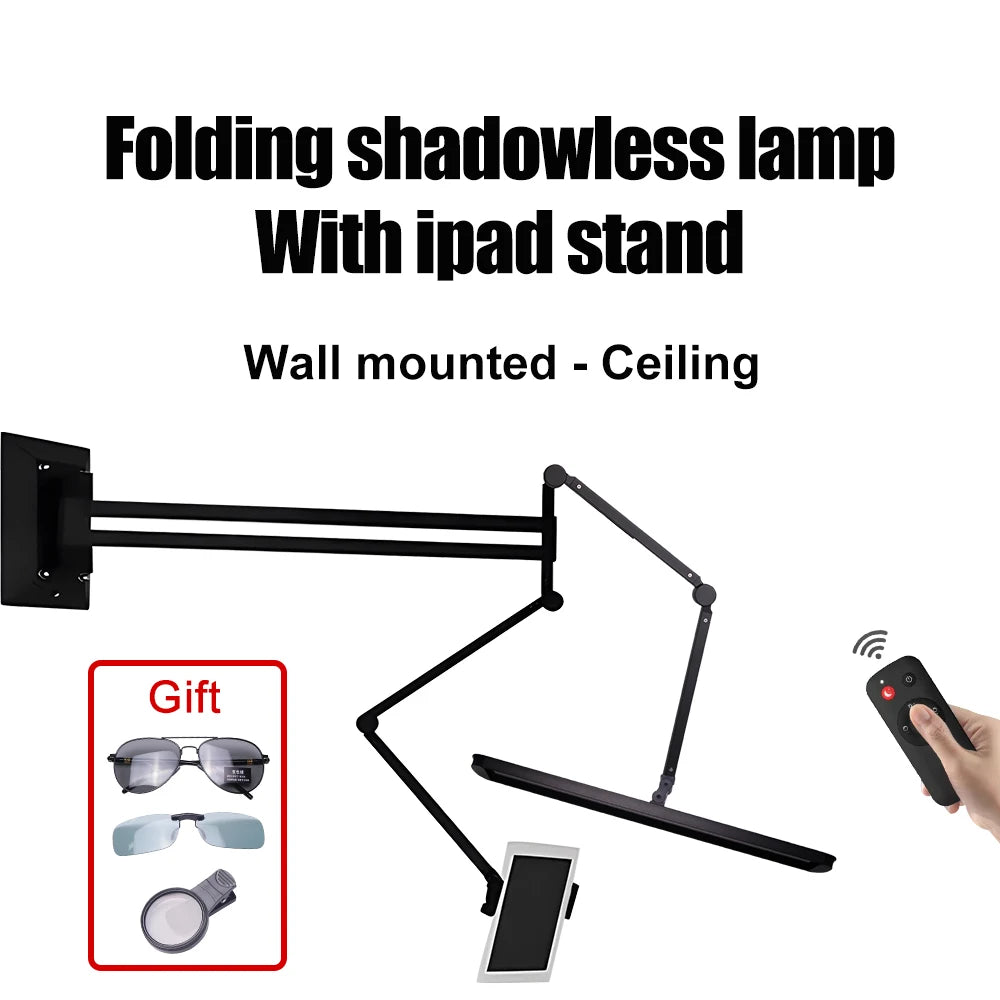 Tattoo Studio LED Light – Foldable, Dimmable, Wall Mount Tattoo Studio Light PRIMED