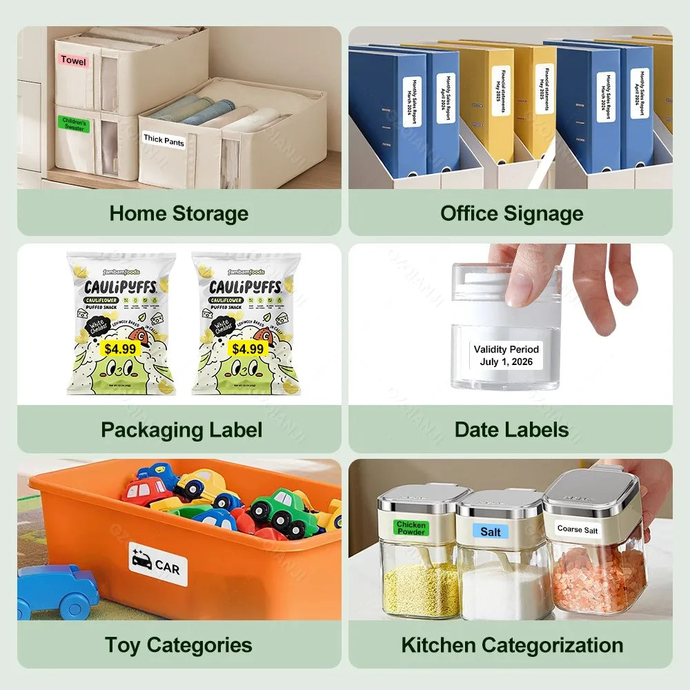 Thermal Label Sticker Roll 12–30mm for Mini Printer P15 D30 P12 Thermal Label Roll PRIMED