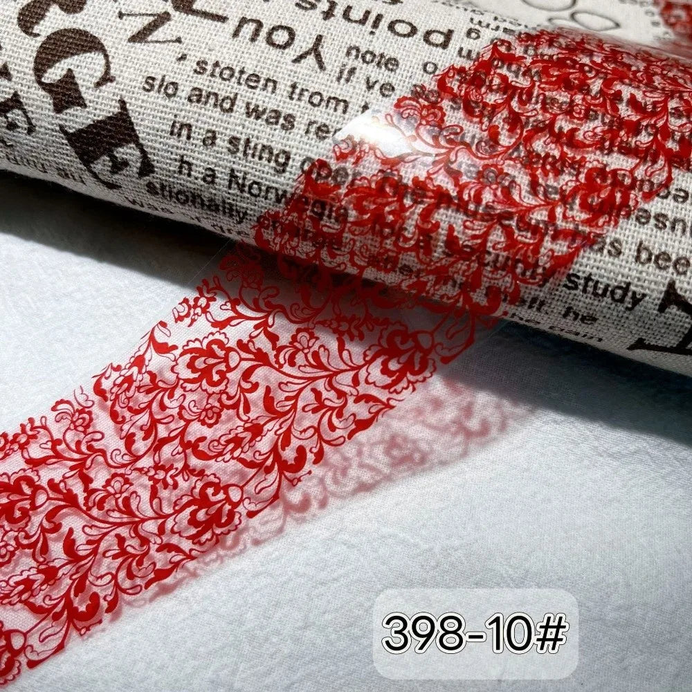 Nail Foil Transfer Stickers – Lace, Leopard & Stripe Designs