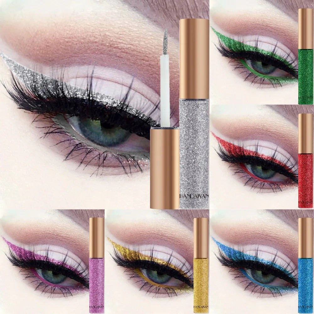 HANDAIYAN Glitter Liquid Eyeshadow – Waterproof Stage Eye Makeup Glitter Liquid Eyeshadow PRIMED