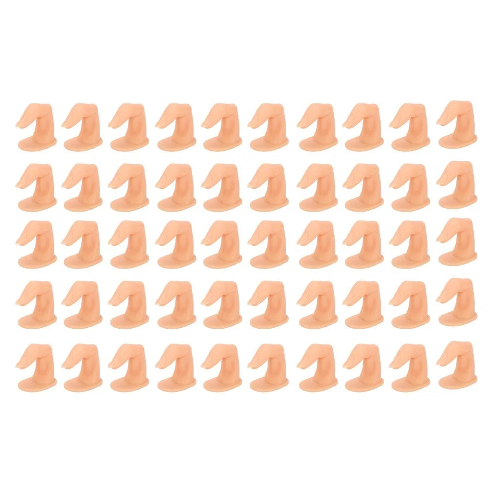 50Pcs Reusable False Nail Practice Fingers – Gel & Acrylic Tips
