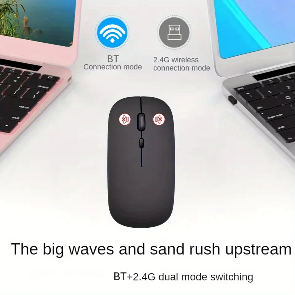 MissionFit Slim Wireless Mouse – Bluetooth & 2.4G Rechargeable Wireless Mouse PRIMED
