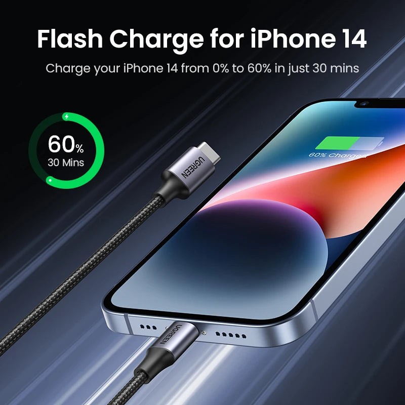 UGREEN MFi 20W USB-C to Lightning Fast Charging Cable USB-C Lightning Cable PRIMED