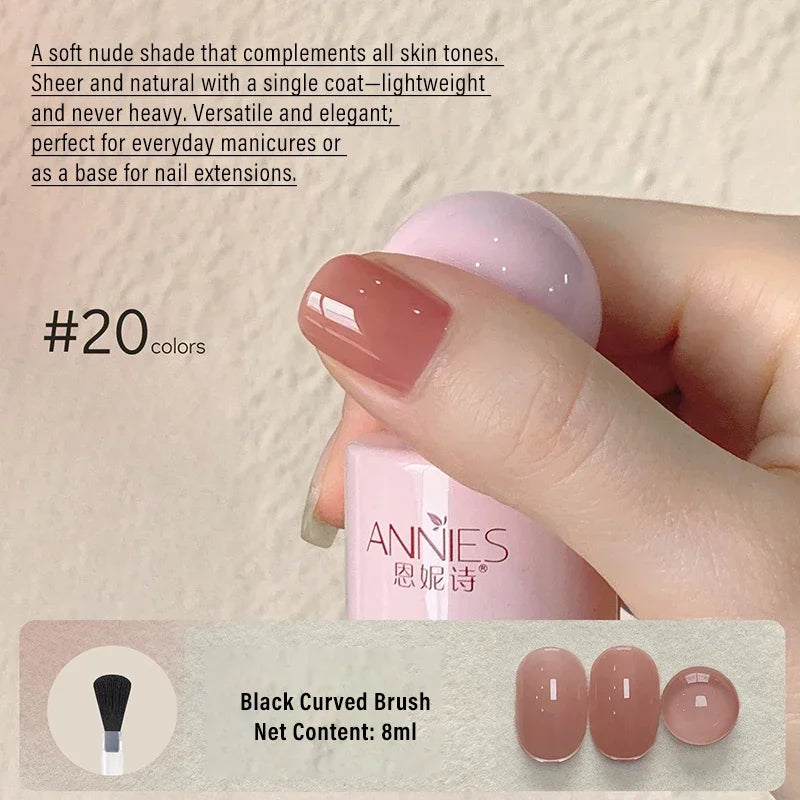 8ml Nude Gel Nail Polish – 23 Colors UV/LED Semi-Permanent