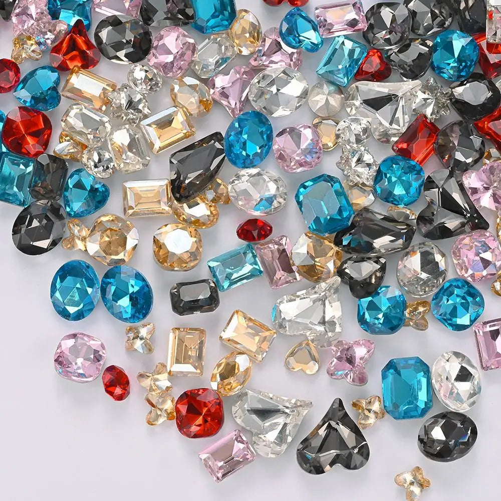 12-Grid 3D Nail Art Rhinestones – Mixed Glass Charms DIY