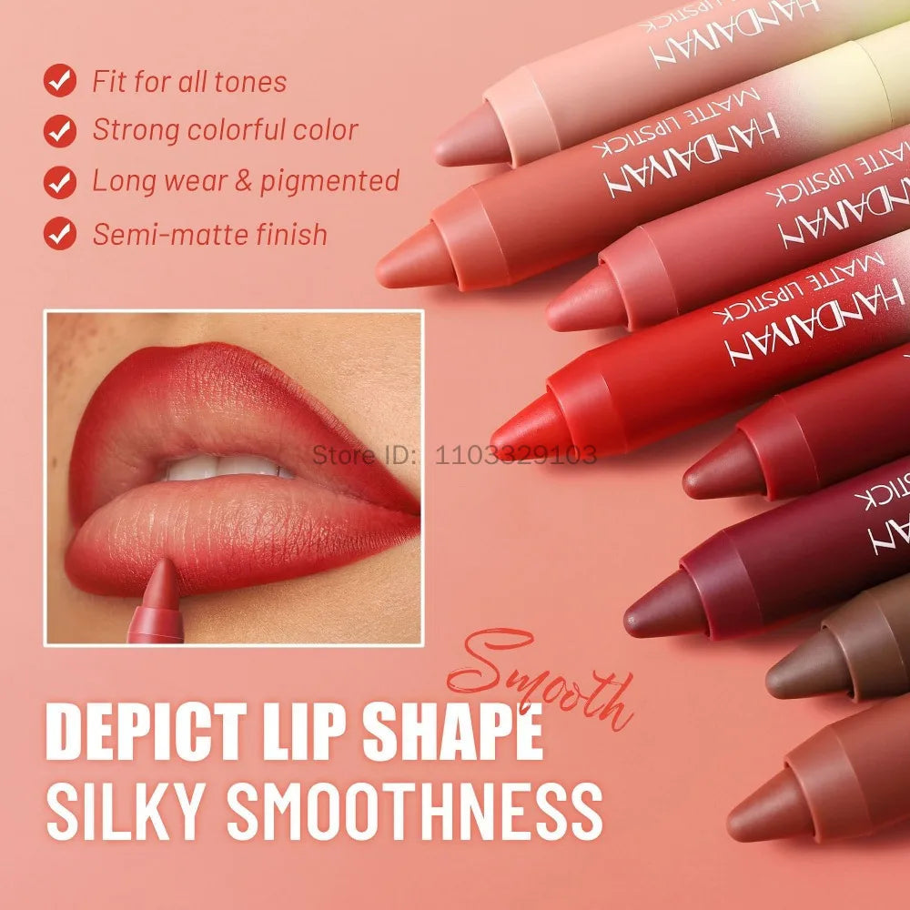 4-Pack Waterproof Matte Lip Liner Set – Nude, Brown & Red Lip Liner Set PRIMED