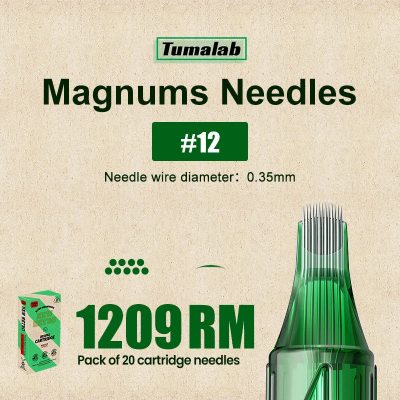 TUMAlab Tattoo Cartridge Needles 20PCS – Stainless Steel